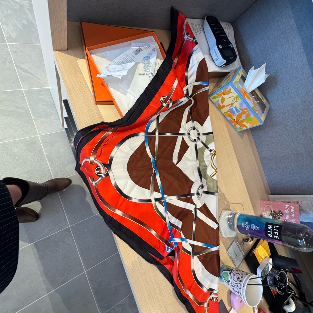 Hermes Paris Silk Stylish Multicolor Scarf